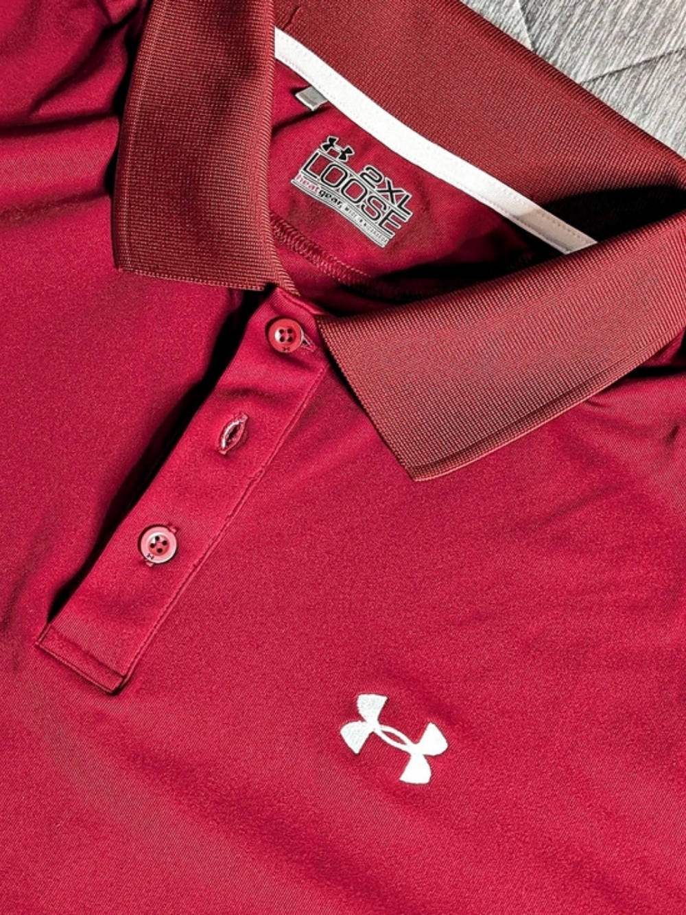 Under Armour HeatGear Loose Fit Polo Men's Red Shirt